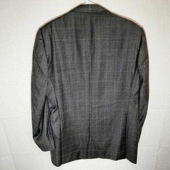 Ermenegildo Zegna 44L Blazer Super 100s Grey Wool Drop 7 Saks Swiss Made - Picture 7 of 8